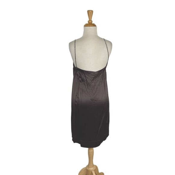 Stella McCartney M 40 Brown Slip Dress Crystal NWD Y2K does 20s VTG Gatsby $1295 - Picture 5 of 15